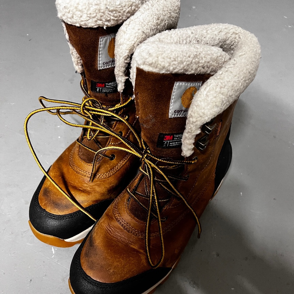 Carhartt Women's Pellston Waterproof Insulated 8 inch Boot, Tan Nubuck WOMENS 10